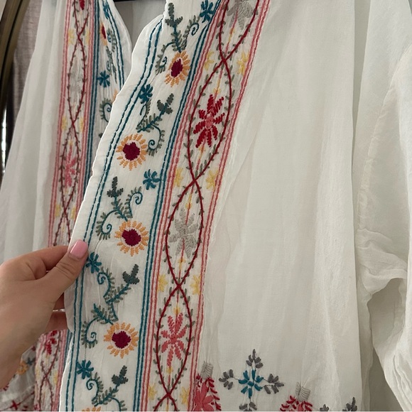 NWT Johnny Was white embroidered kimono XL - Picture 4 of 7